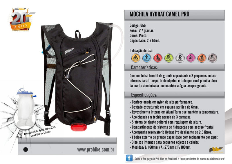 Mochila Hidrat Camel Pró 2,5L